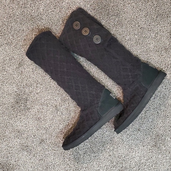 Ugg Australia Women 3066 Tall Button 3 sweater cardi boots shoes sz 7 - Picture 8 of 13